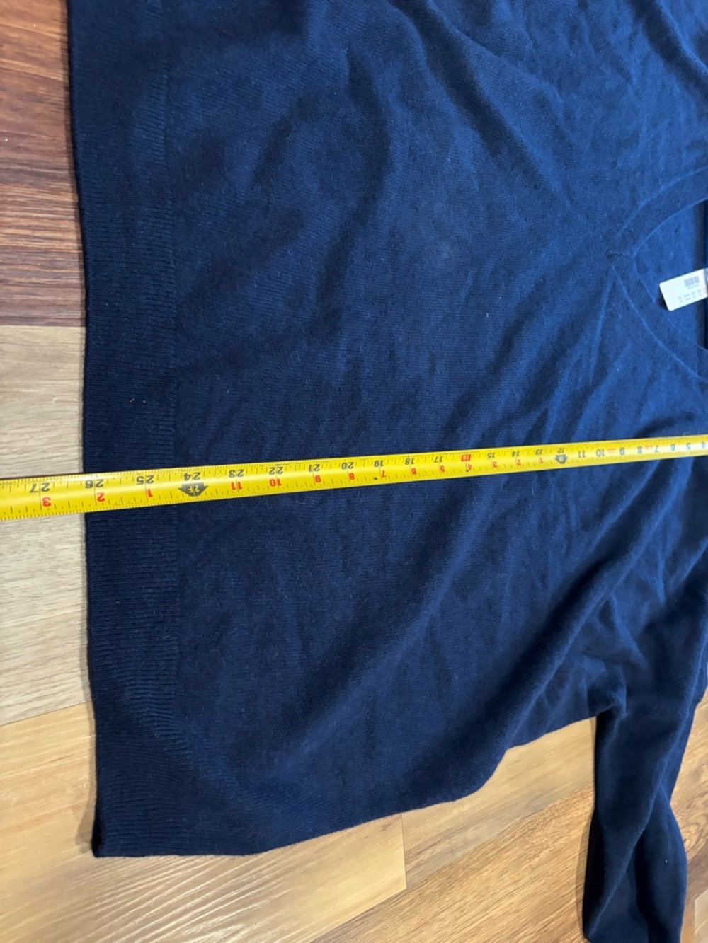 NWT J.Crew 100% Cashmere Oversized V-Neck Sweater Navy Blue 2X H0764 - Picture 7 of 7